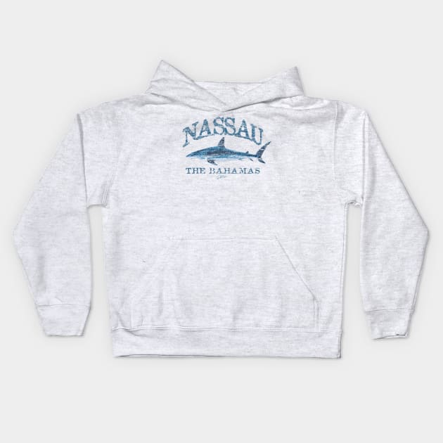 Nassau, The Bahamas, Caribbean Reef Shark Kids Hoodie by jcombs